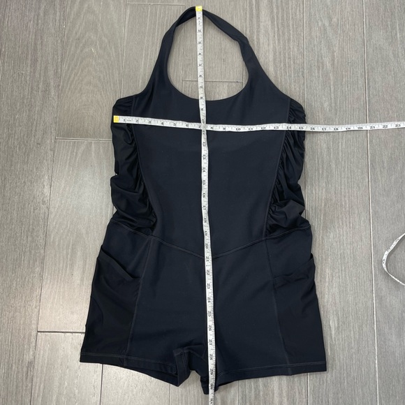 Athleta Mesh Me Up Bodysuit Black L Yoga Fitness Romper 566566 Large Gym Active - Picture 15 of 15